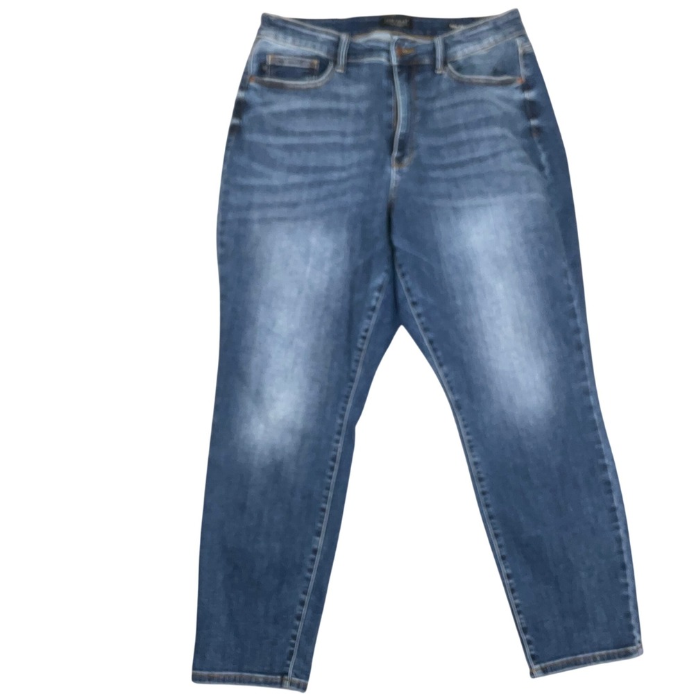 Judy Blue Jeans Womens 16W Blue Faded Slim Fit High Rise B82549DK-PL Denim